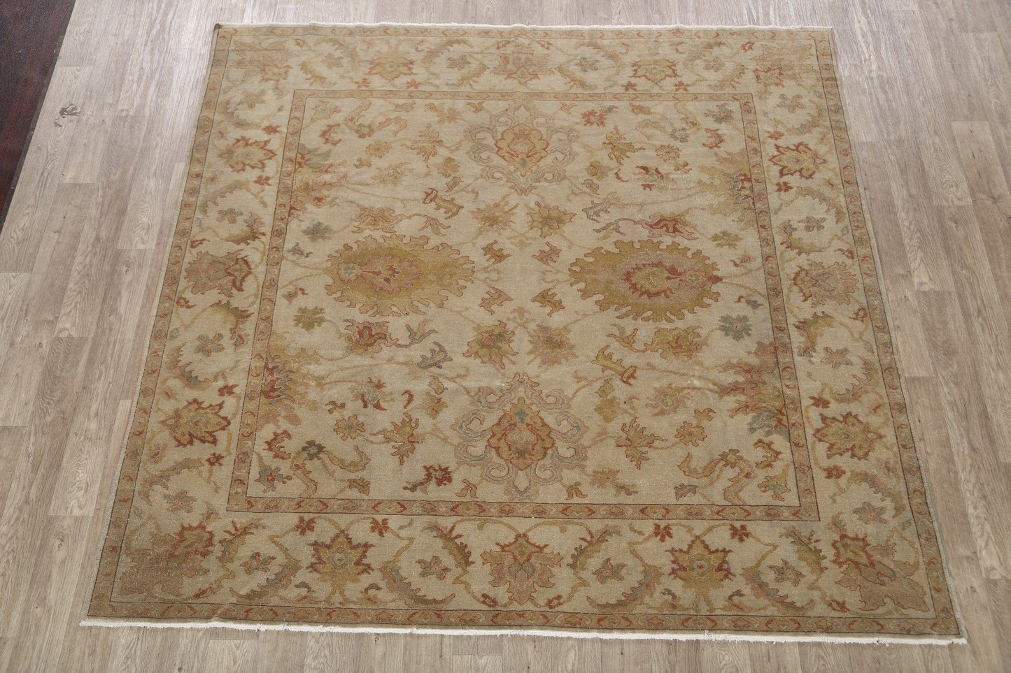 Antique Vegetable Dye Oushak Oriental Area Rug 8x8 Square