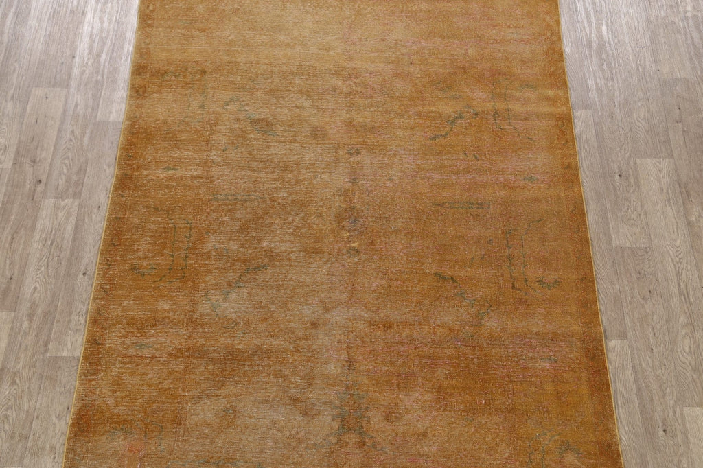 Muted Distressed Oushak Oriental Area Rug 6x9