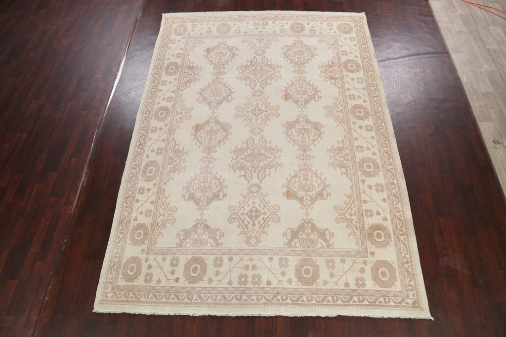 Geometric Authentic Oushak Turkish Area Rug 8x12