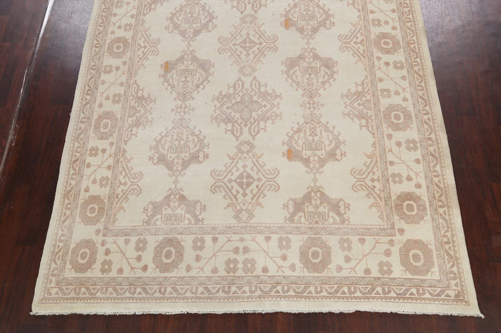 Geometric Authentic Oushak Turkish Area Rug 8x12