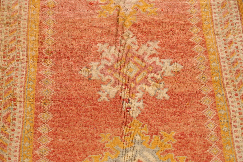 Antique Moroccan Vegetable Dye Oriental Runner Rug 4x11