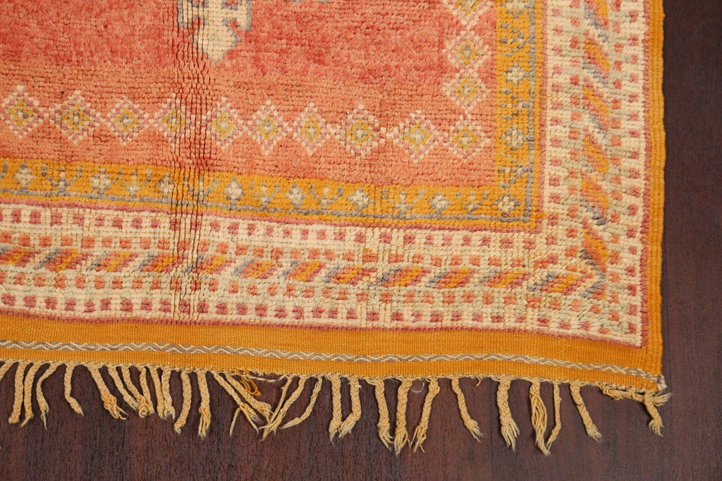 Antique Moroccan Vegetable Dye Oriental Runner Rug 4x11