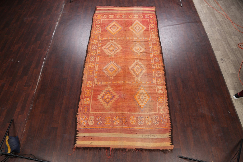 Antique Moroccan Oriental Runner Rug 5x12