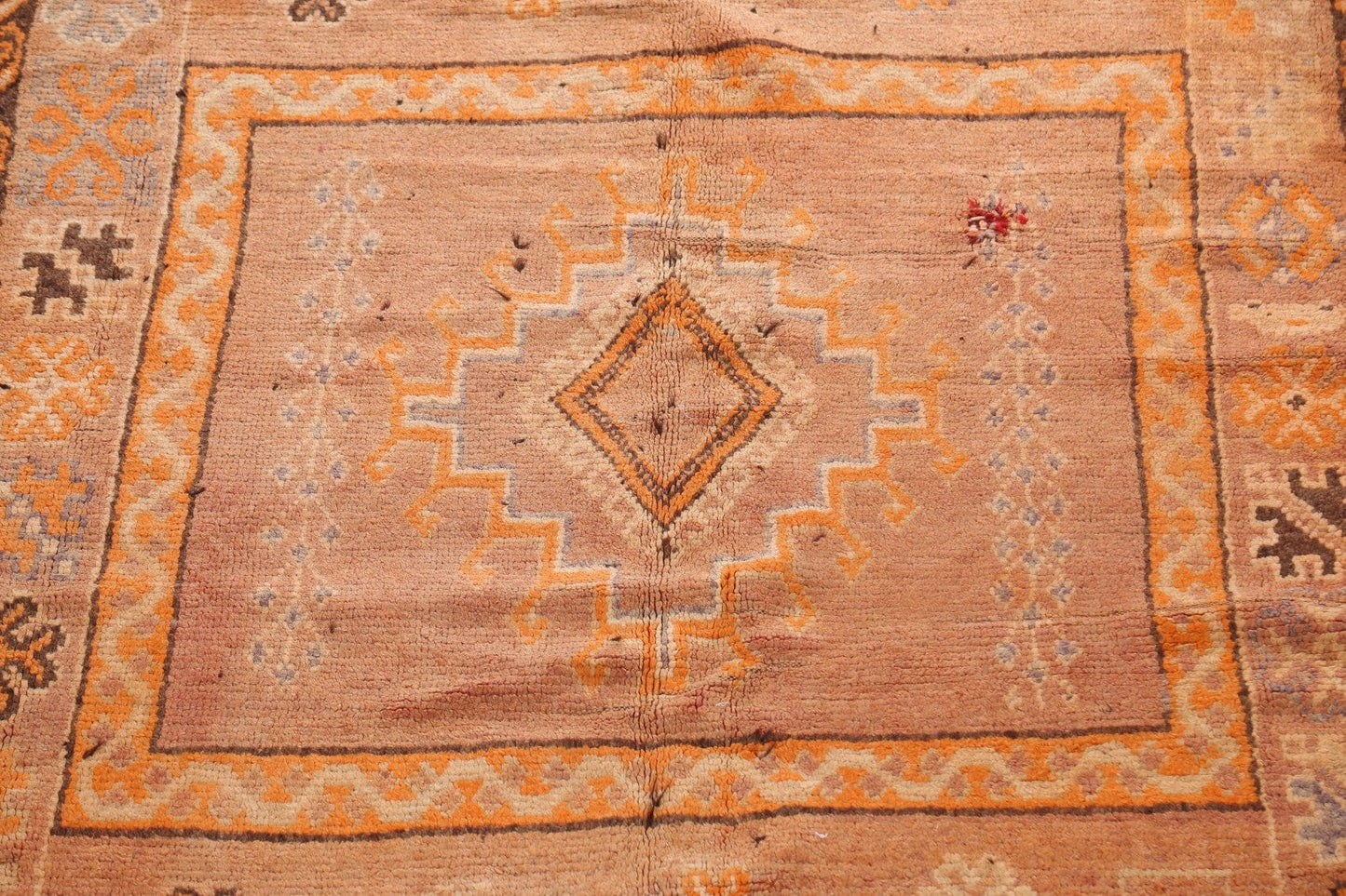 Antique Geometric Moroccan Oriental Runner Rug 5x12