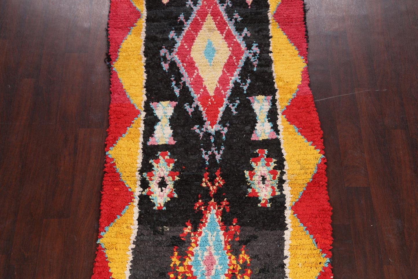 Geometric Moroccan Oriental Runner Rug 4x9