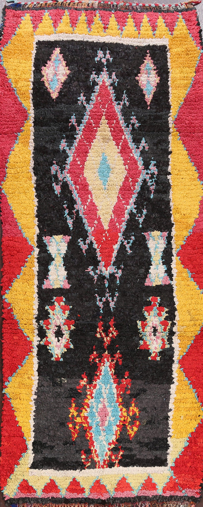 Geometric Moroccan Oriental Runner Rug 4x9