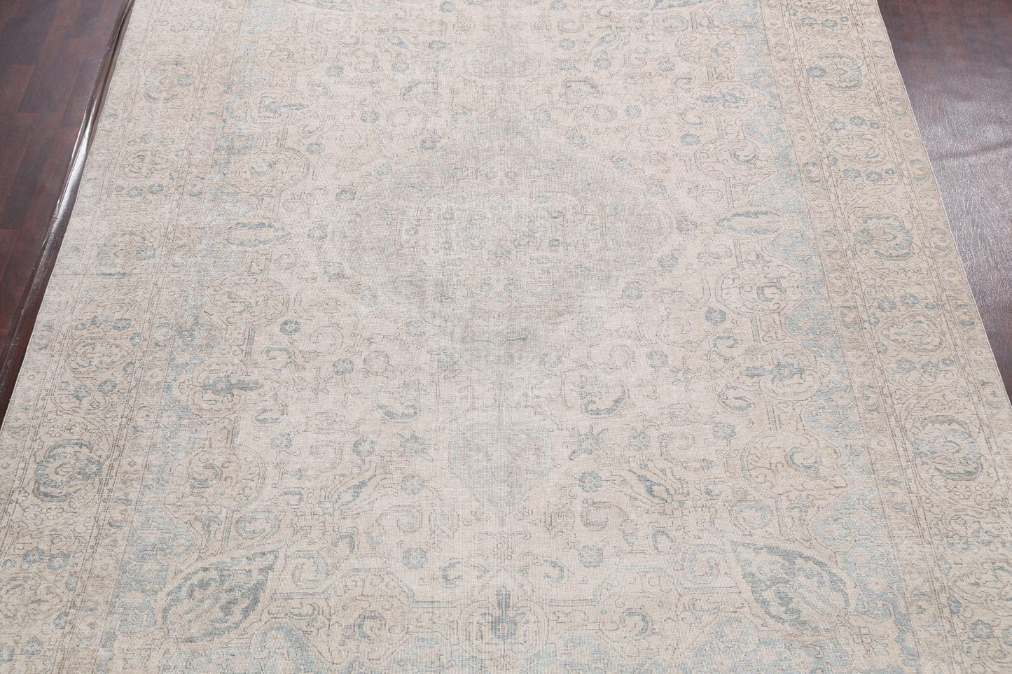 Muted Vintage Distressed Oriental Area Rug 10x13