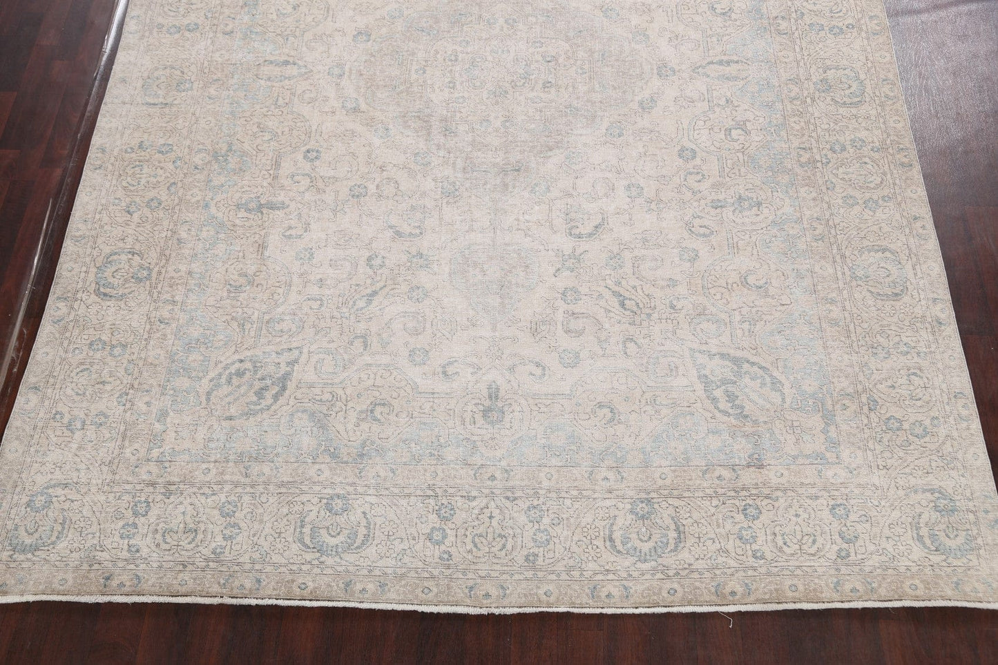 Muted Vintage Distressed Oriental Area Rug 10x13