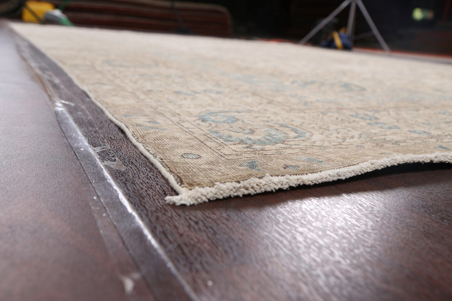 Muted Vintage Distressed Oriental Area Rug 10x13