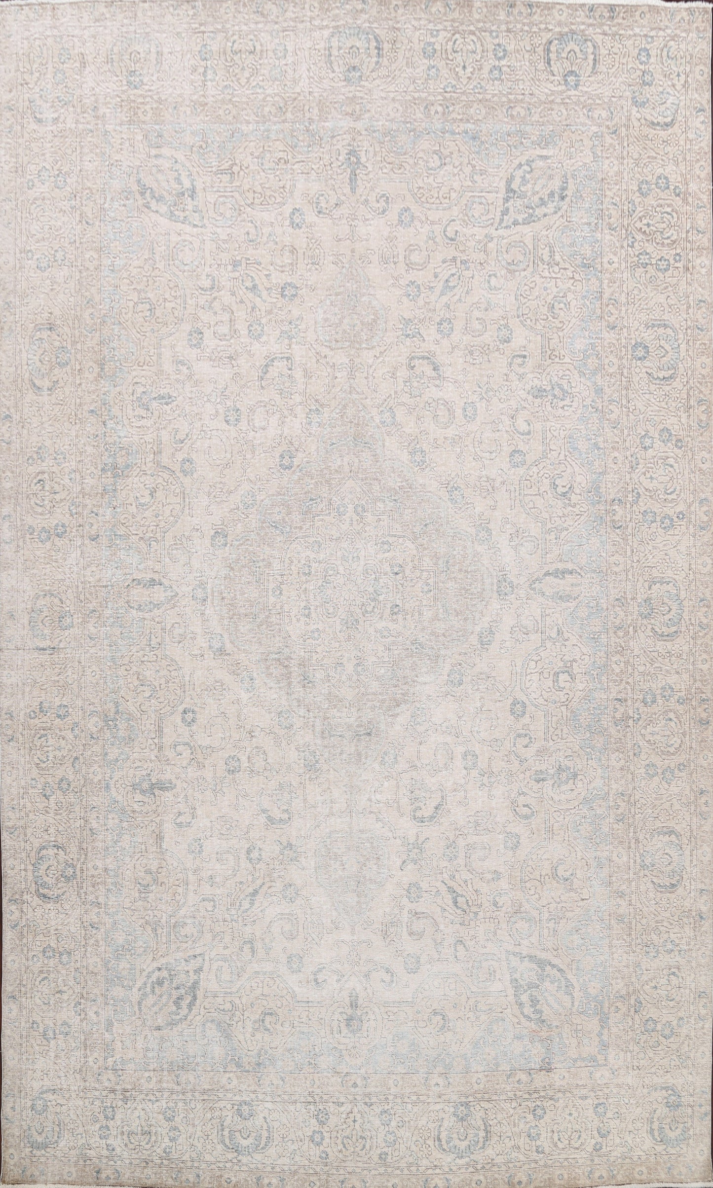 Muted Vintage Distressed Oriental Area Rug 10x13