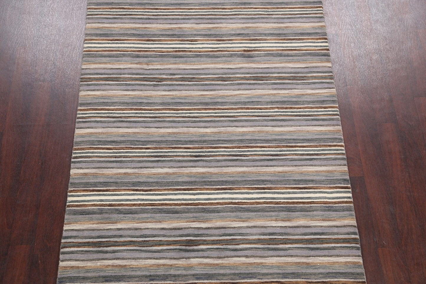 Striped Modern Gabbeh Oriental Area Rug 5x8