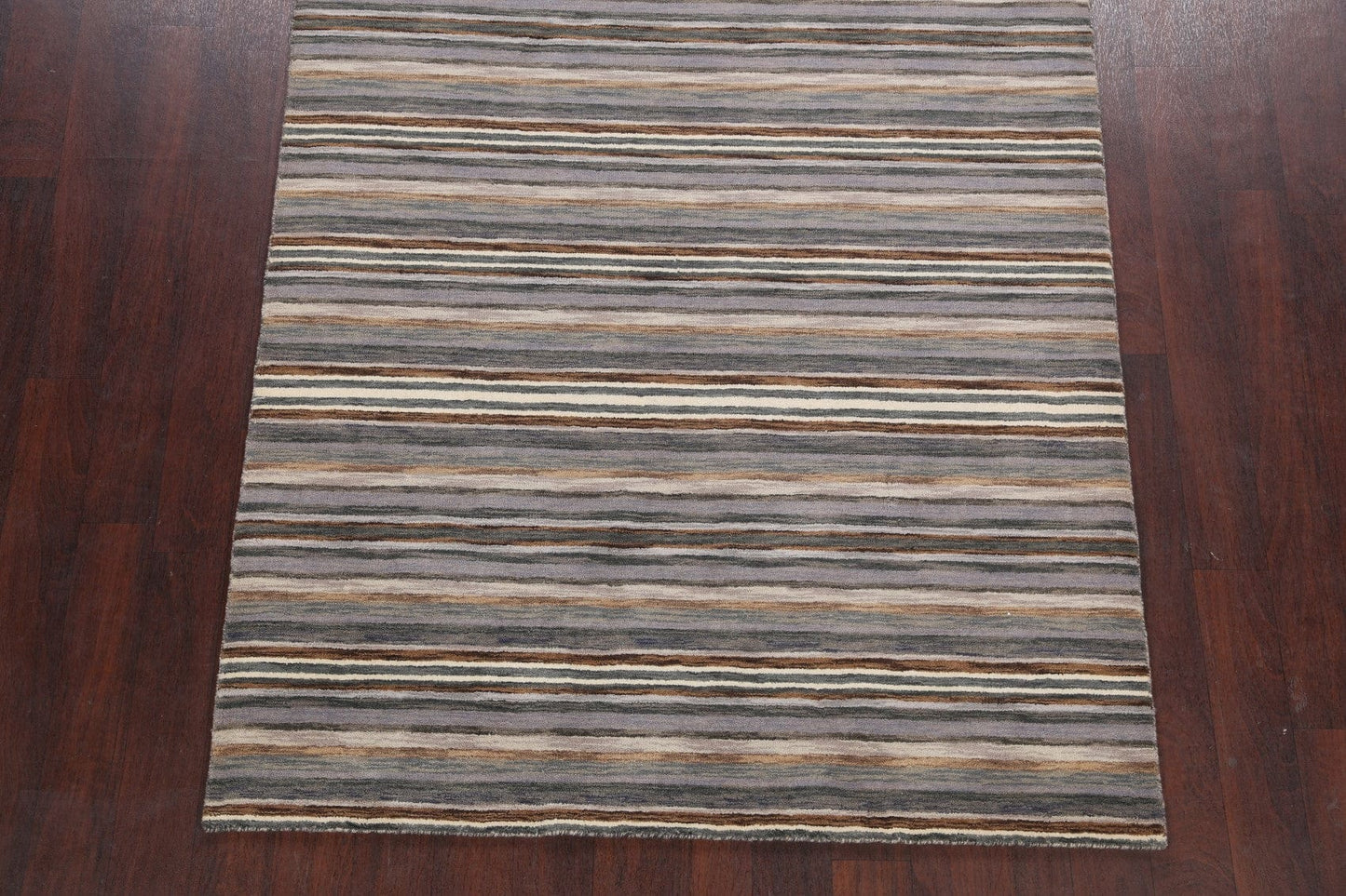 Striped Modern Gabbeh Oriental Area Rug 5x8