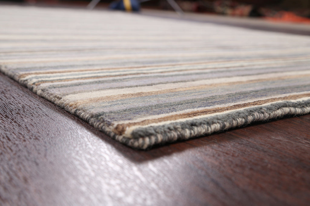 Striped Modern Gabbeh Oriental Area Rug 5x8