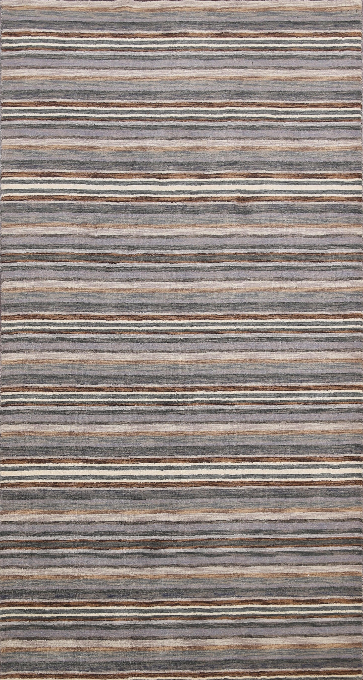 Striped Modern Gabbeh Oriental Area Rug 5x8