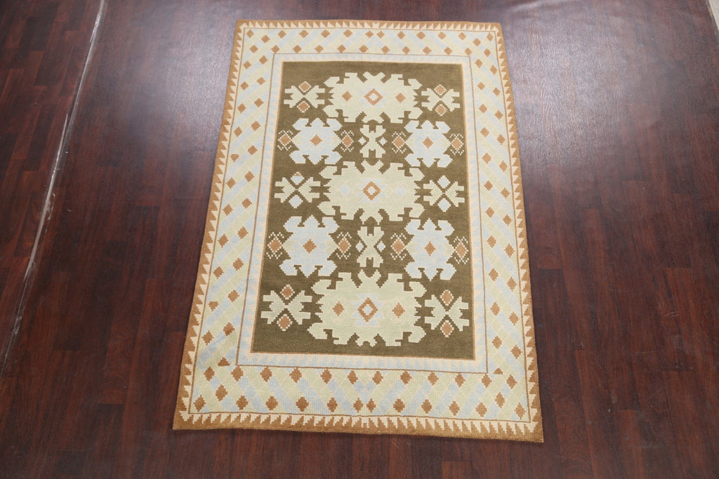 Geometric Green Ziegler Oriental Area Rug 5x8