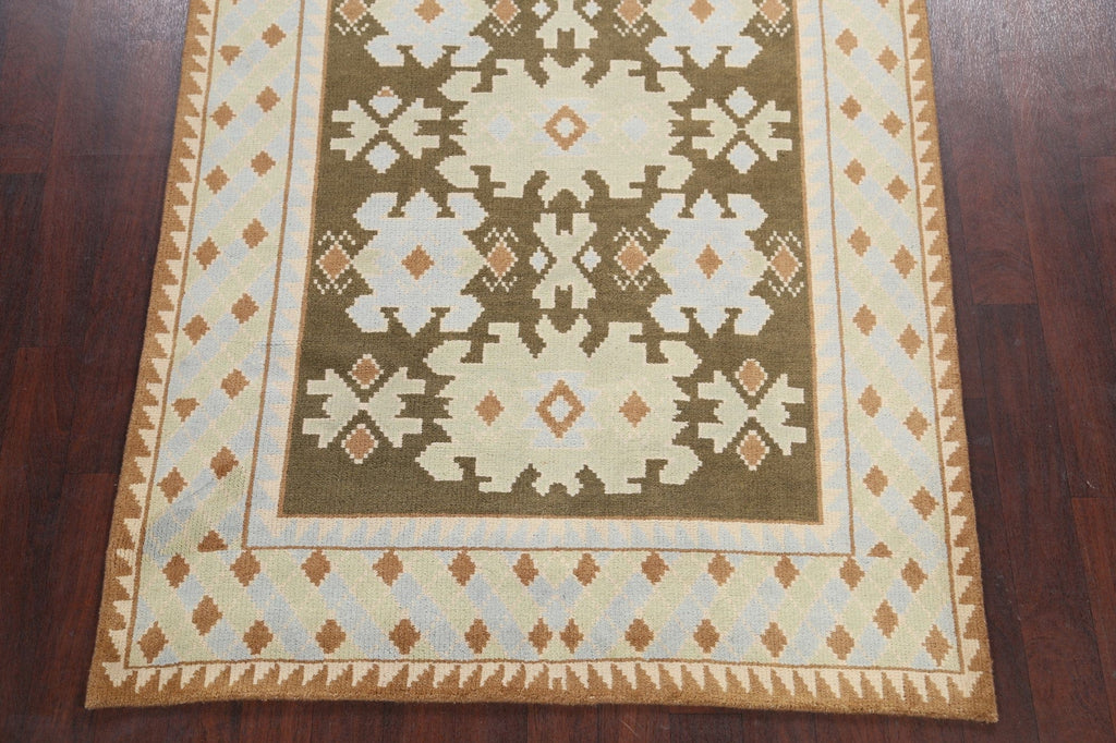 Geometric Green Ziegler Oriental Area Rug 5x8