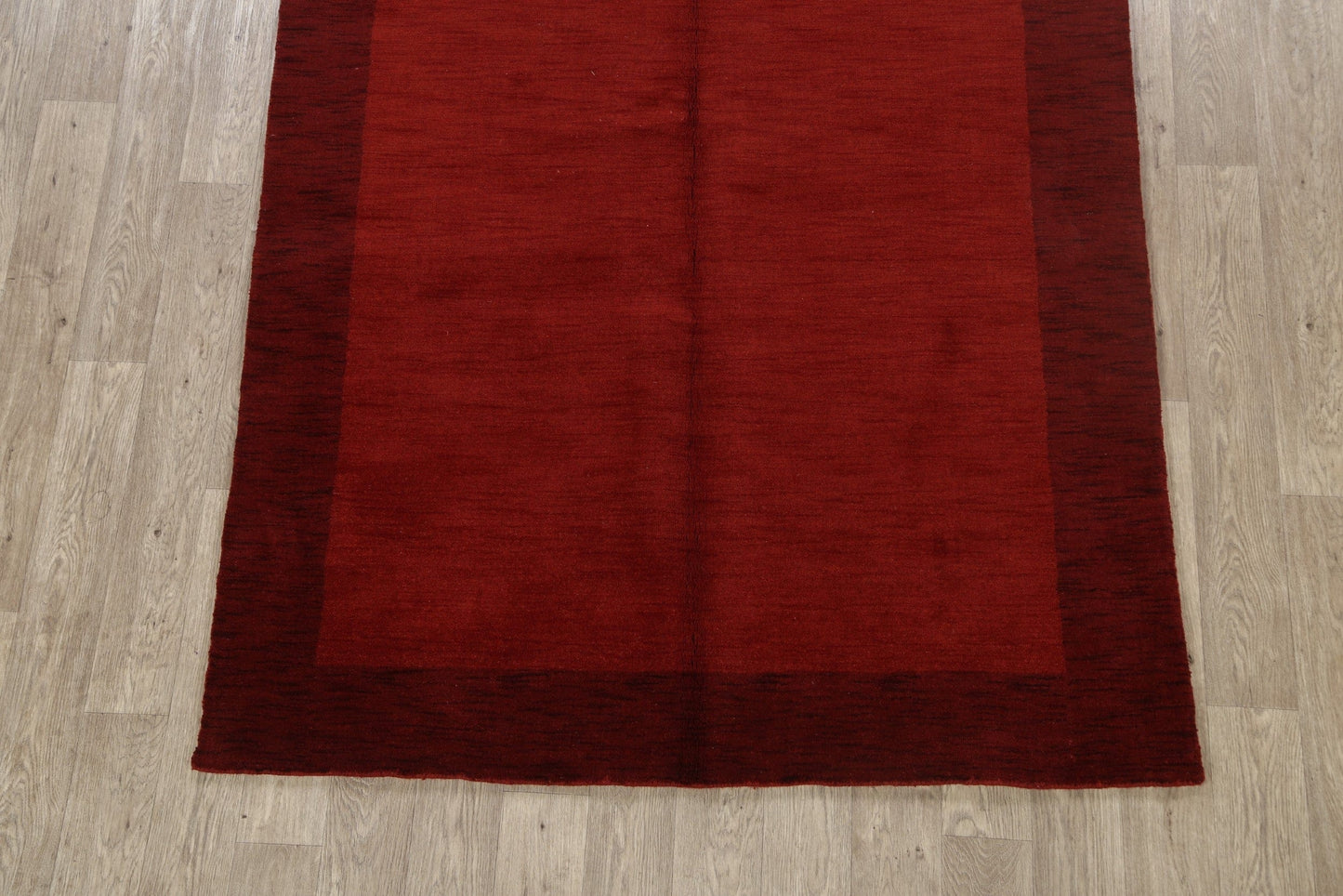 Modern Red Gabbeh Oriental Area Rug 5x8