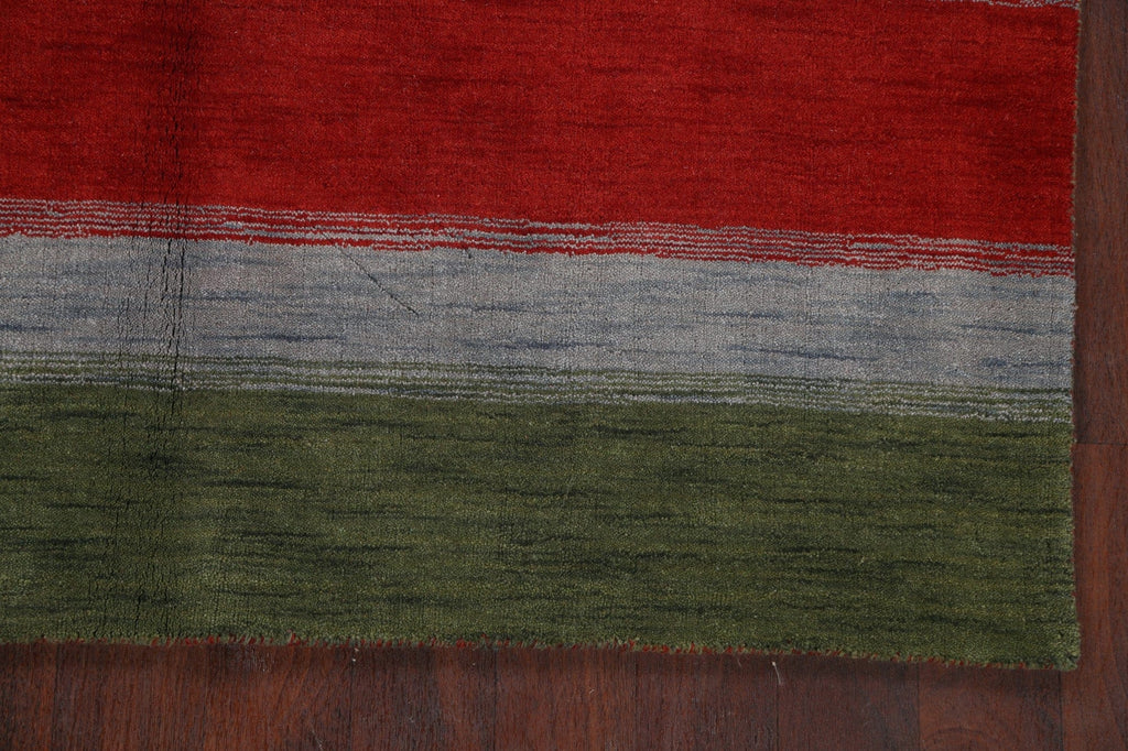 Striped Gabbeh Oriental Area Rug 5x8