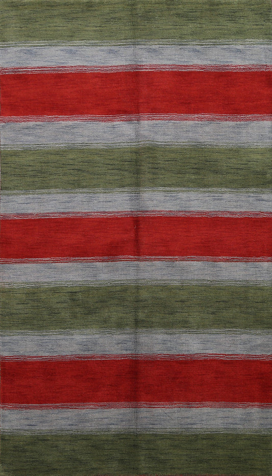 Striped Gabbeh Oriental Area Rug 5x8