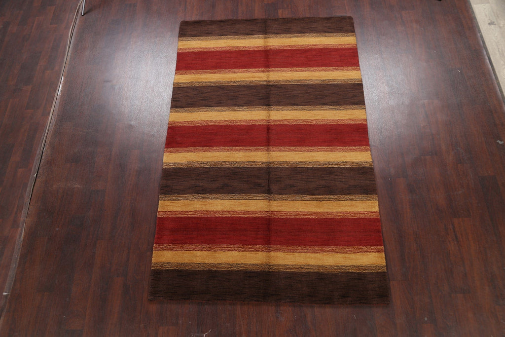 Striped Gabbeh Oriental Area Rug 5x8