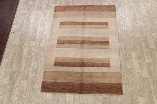 Striped Gabbeh Oriental Area Rug 6x8