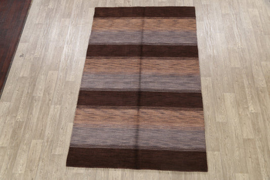 Striped Gabbeh Oriental Area Rug 5x8