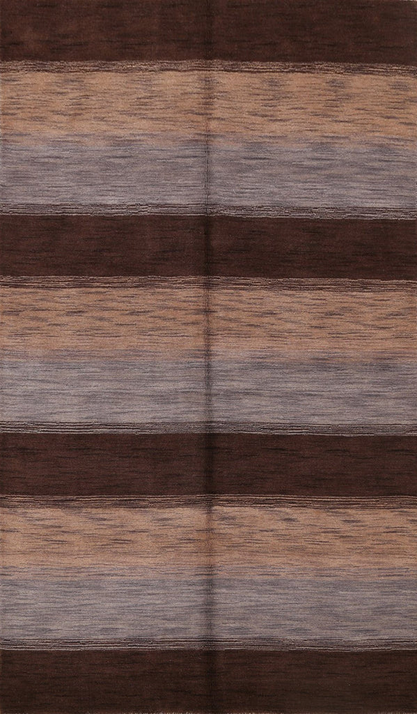 Striped Gabbeh Oriental Area Rug 5x8