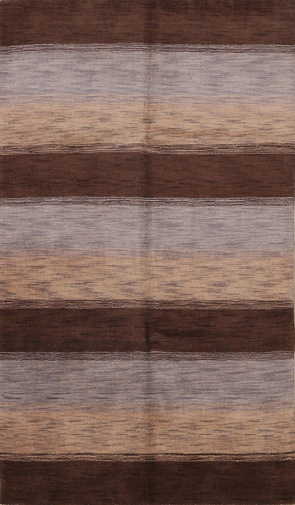 Striped Gabbeh Oriental Area Rug 5x8