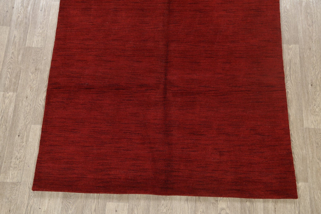 Solid Gabbeh Oriental Area Rug 6x8