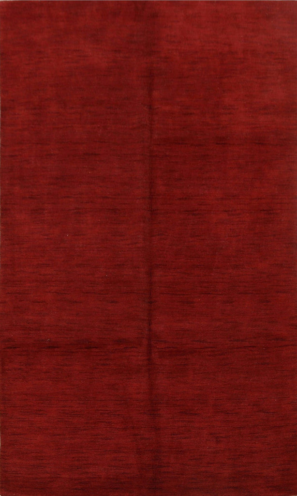 Solid Gabbeh Oriental Area Rug 6x8