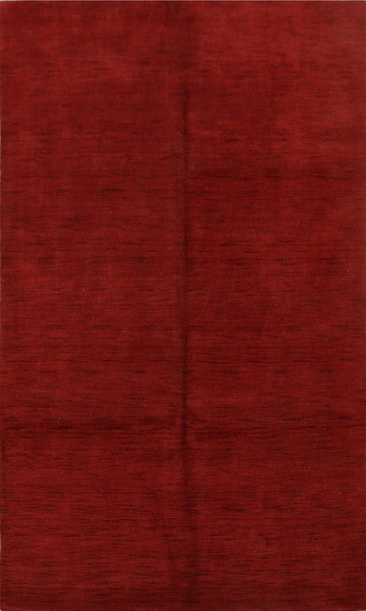 Solid Gabbeh Oriental Area Rug 6x8