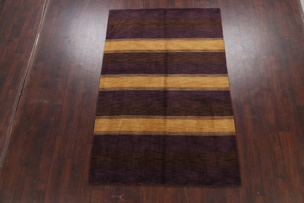 Striped Gabbeh Oriental Area Rug 5x8