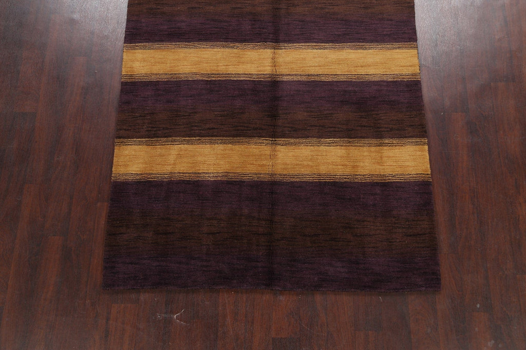 Striped Gabbeh Oriental Area Rug 5x8