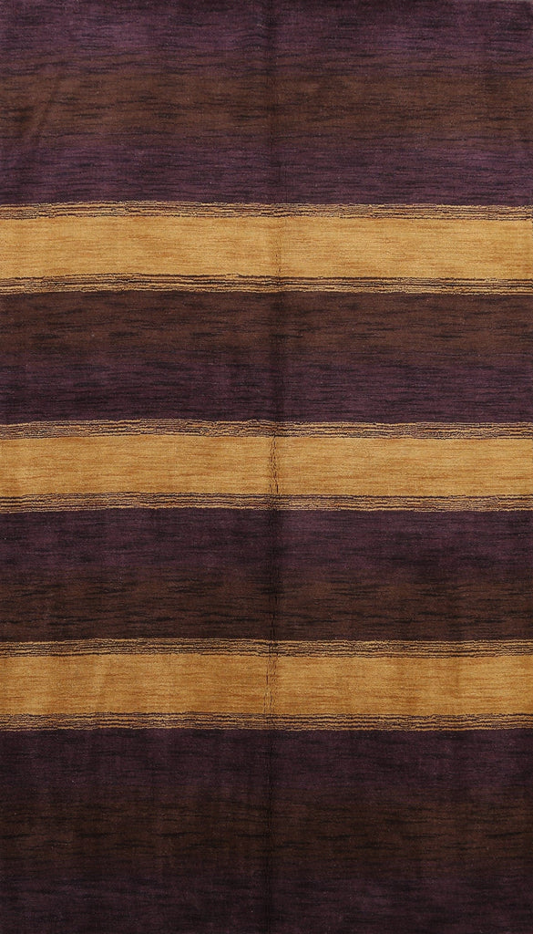 Striped Gabbeh Oriental Area Rug 5x8