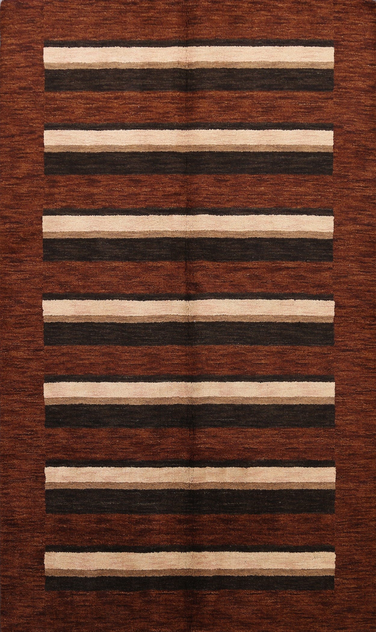 Striped Gabbeh Oriental Area Rug 6x8