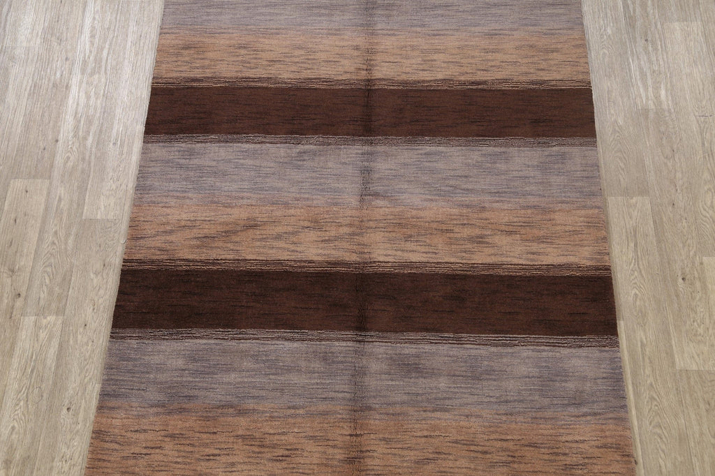 Striped Gabbeh Oriental Area Rug 6x8