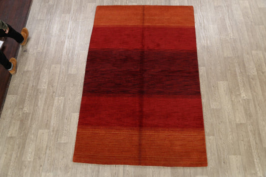 Striped Gabbeh Oriental Area Rug 5x8