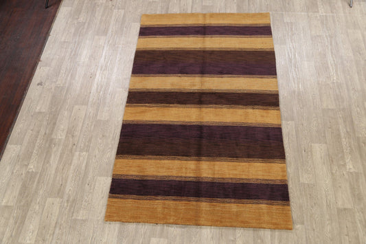 Striped Gabbeh Oriental Area Rug 5x8