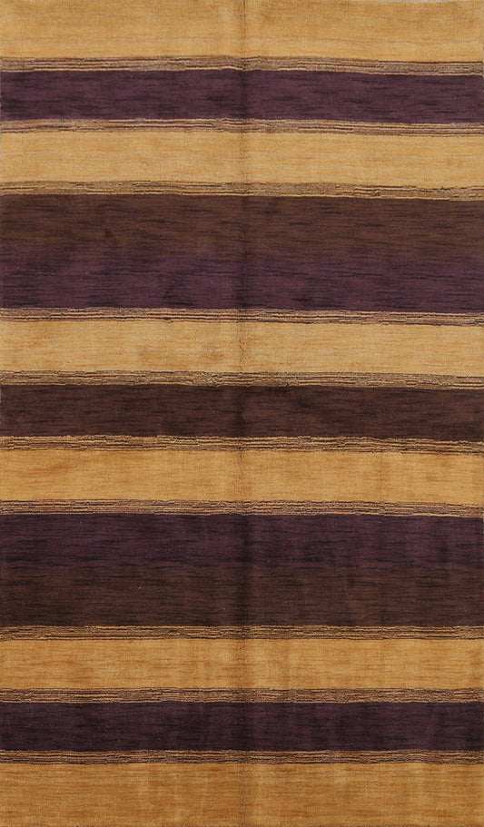 Striped Gabbeh Oriental Area Rug 5x8