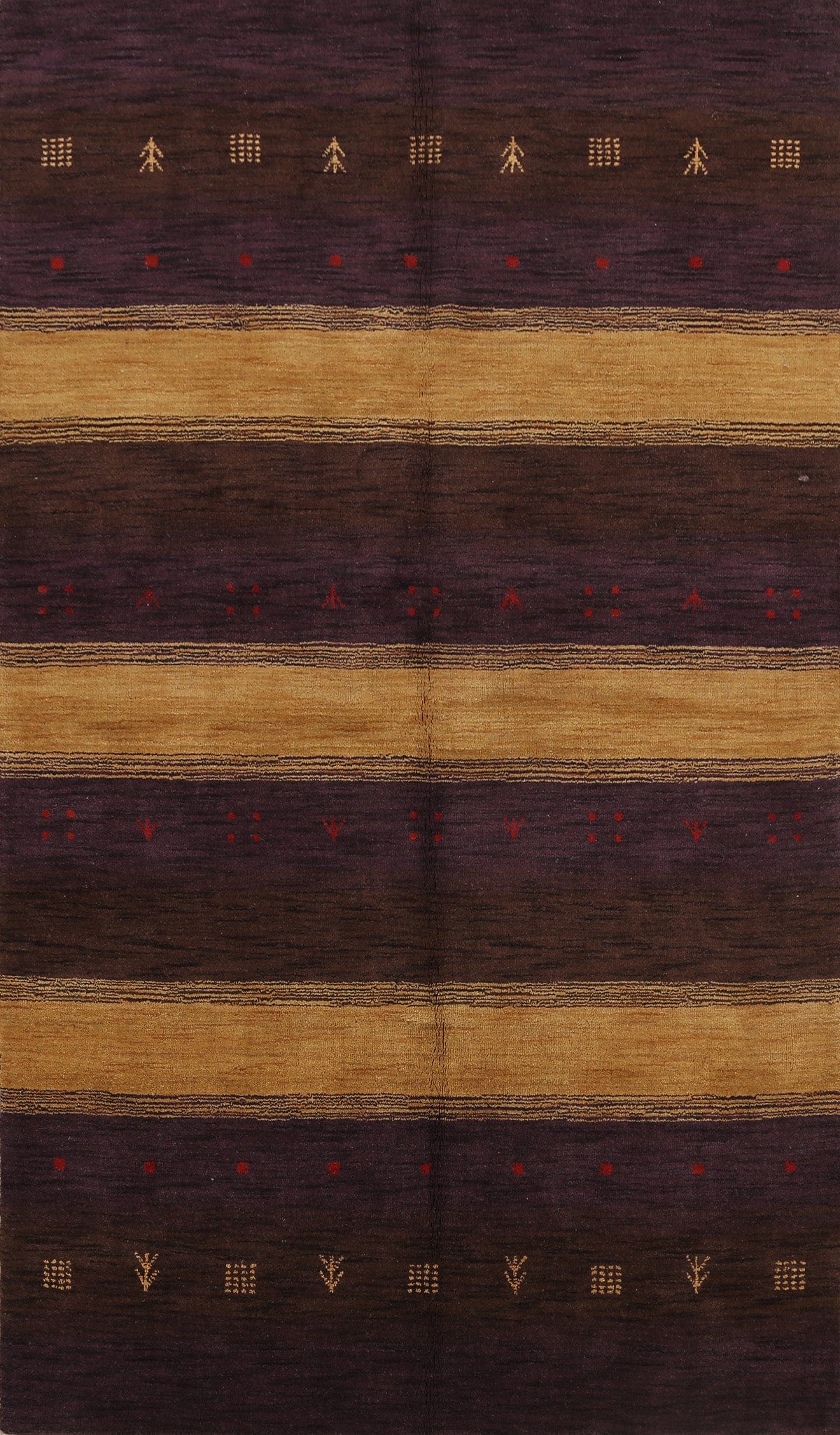 Tribal Gabbeh Oriental Area Rug 5x8