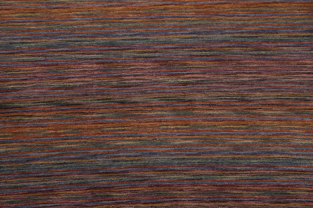 Striped Modern Gabbeh Oriental Area Rug 5x8