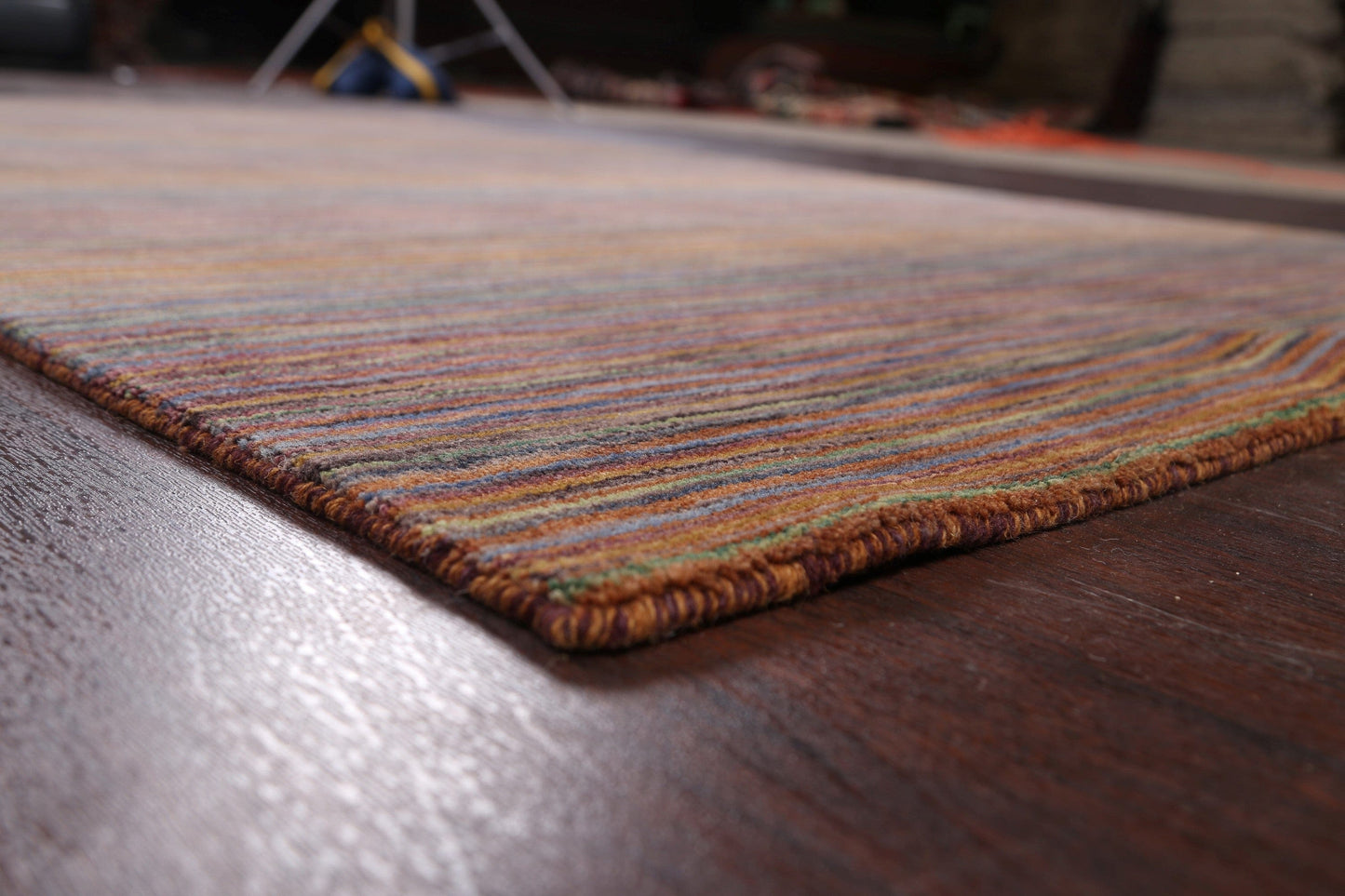 Striped Modern Gabbeh Oriental Area Rug 5x8