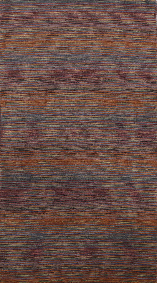 Striped Modern Gabbeh Oriental Area Rug 5x8