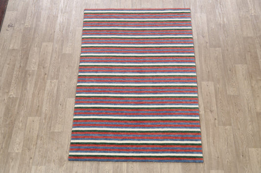 Striped Modern Oriental Area Rug 5x7