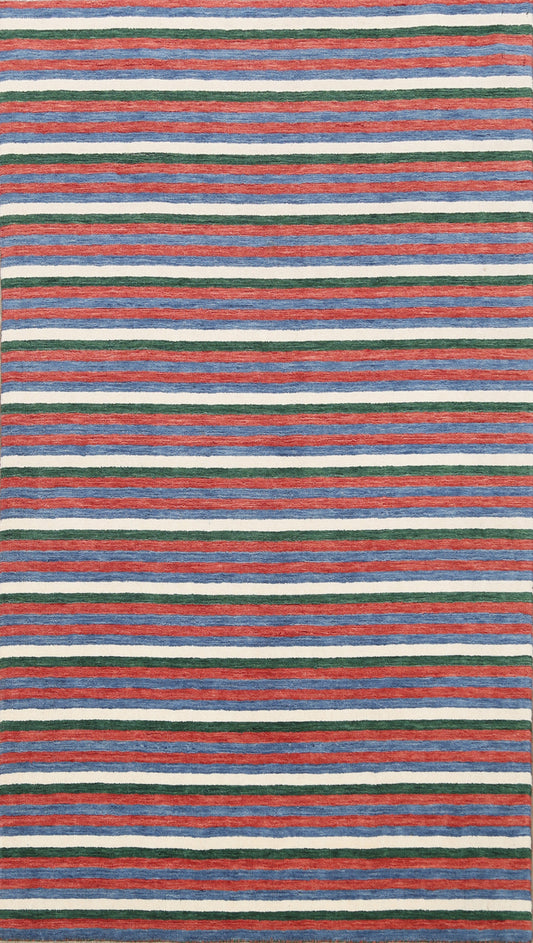 Striped Modern Oriental Area Rug 5x7