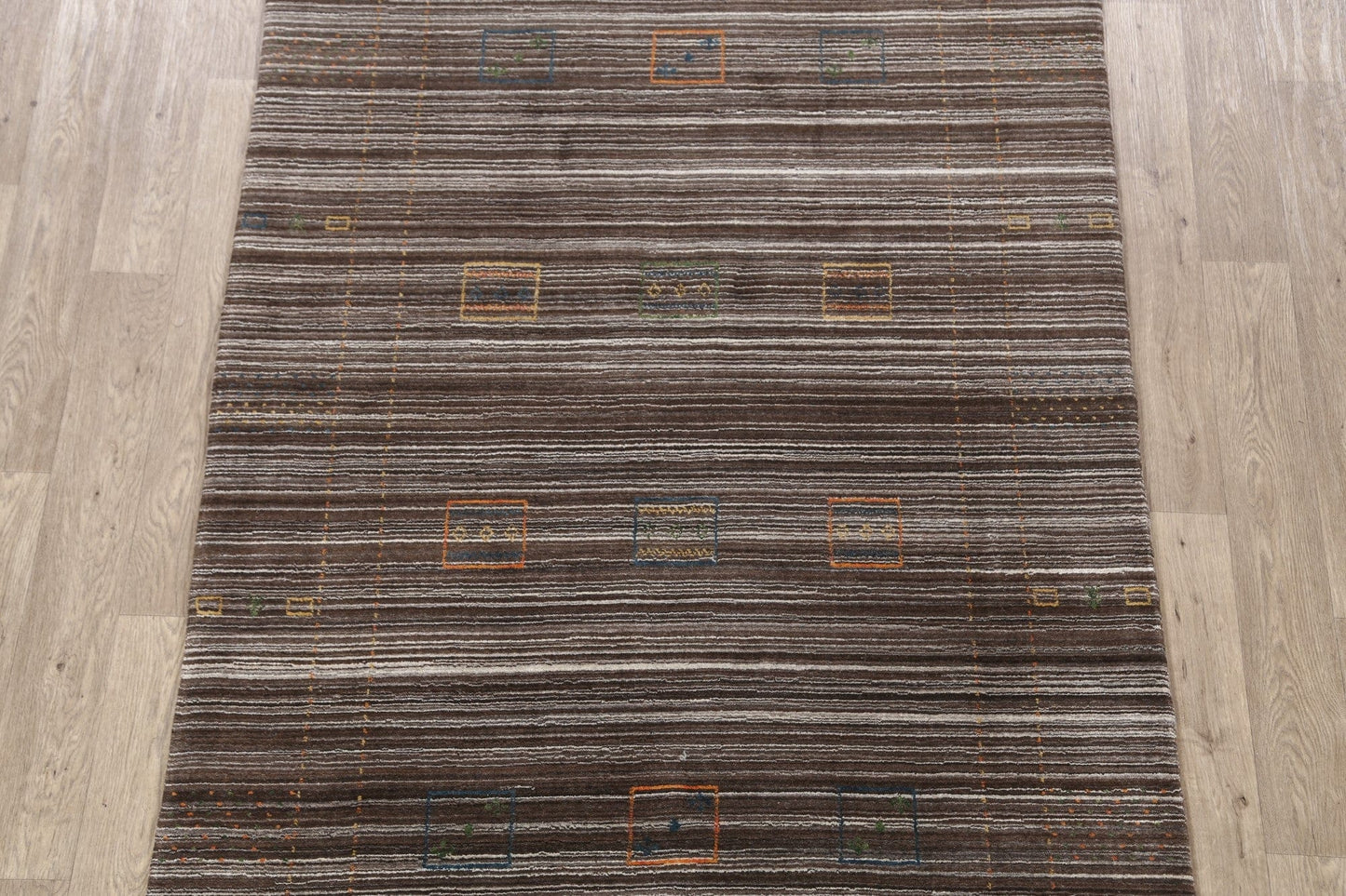 Modern Gabbeh Oriental Area Rug 5x8