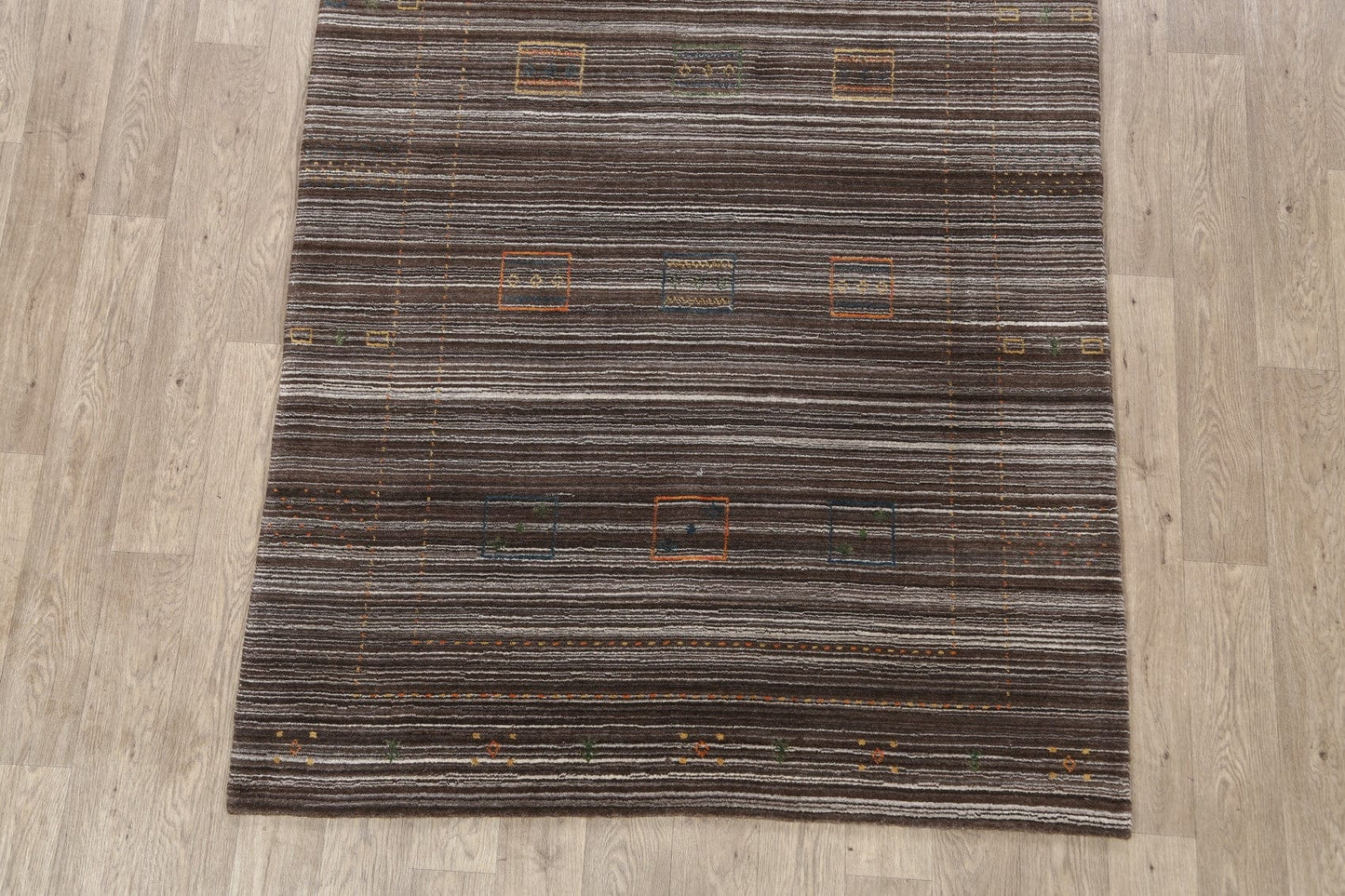 Modern Gabbeh Oriental Area Rug 5x8