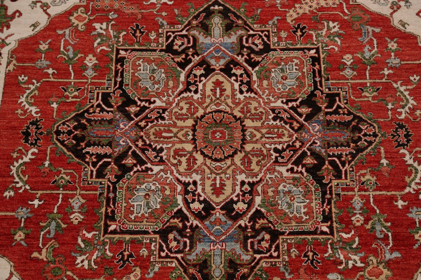 Geometric Heriz Serapi Vegetable Dye Oriental Area Rug 8x10