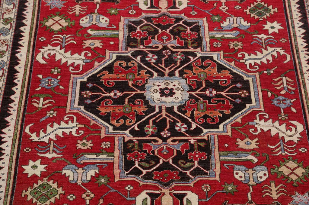 Geometric Heriz Serapi Vegetable Dye Oriental Area Rug 10x14