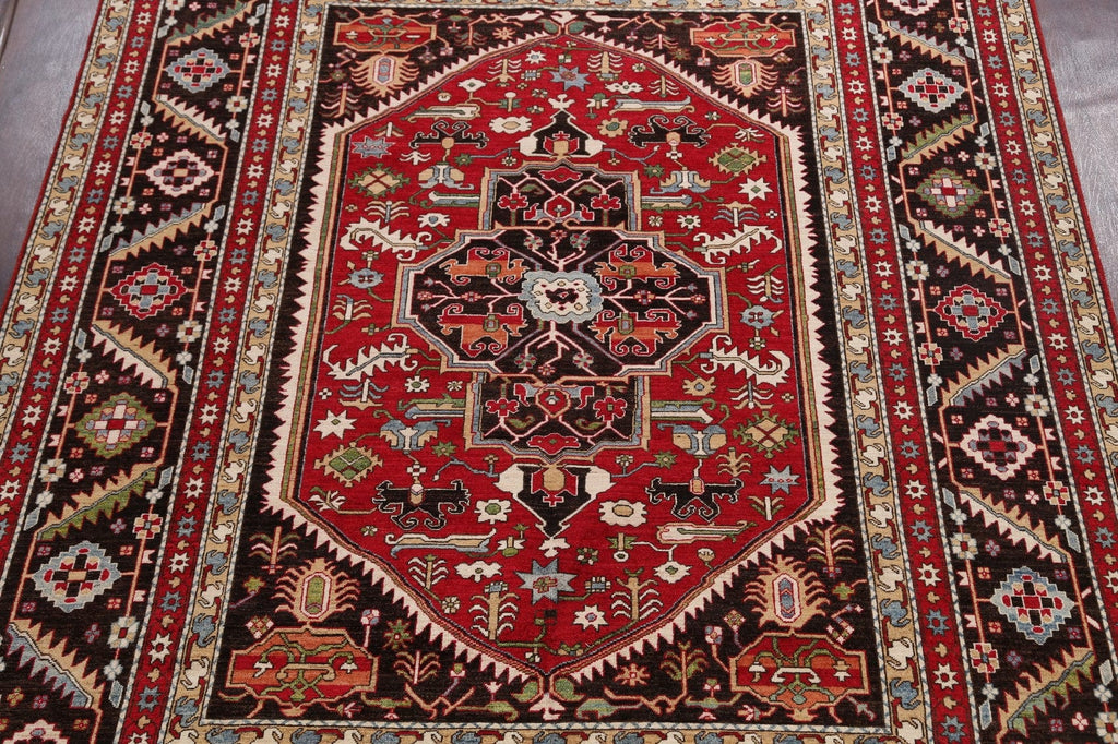 Geometric Heriz Serapi Vegetable Dye Oriental Area Rug 9x12